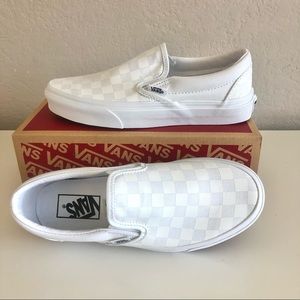 Vans Slip-Ons Checkerboard True White B 5.0 W 6.5